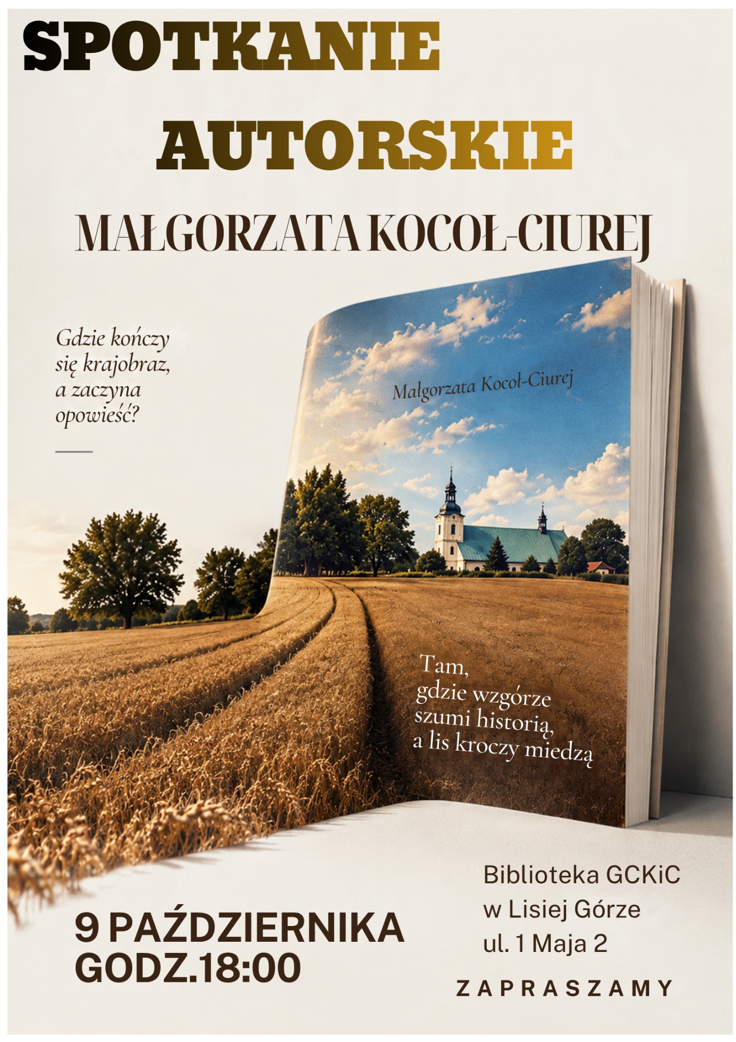 Spotkanie autorskie z Małgorzatą Kocoł-Ciurej