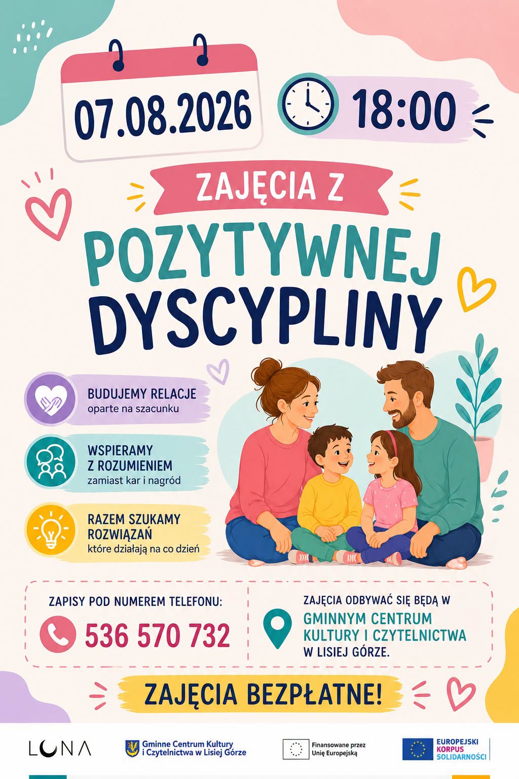 Pozytywna dyscyplina - zajęcia - Luna 